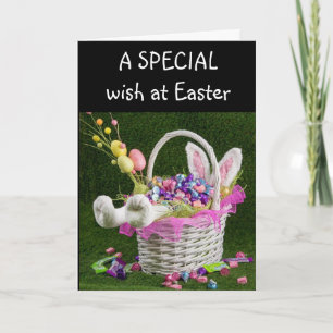 CARTÃO "PÁSCOA" ESPECIAL *FILHA*  DE UM COELHO ESPECIAL
