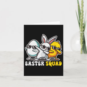 Cartão Páscoa Esquadrão Dabbing Bunny Pintinho Ovo Matriz