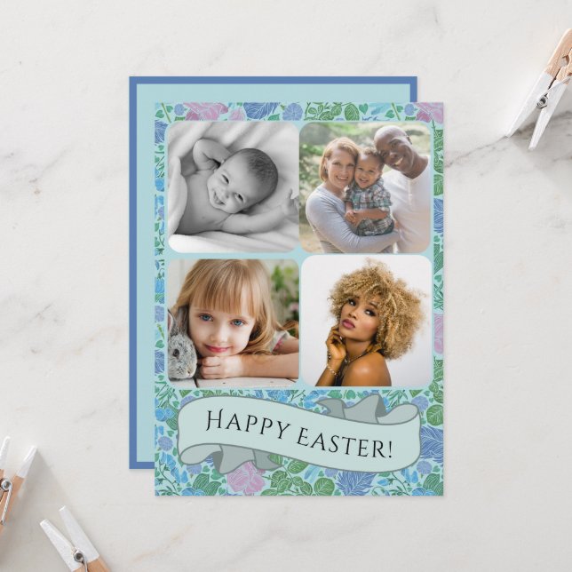 Cartão Páscoa Fotográfica do Jardim das Dragas Vitorianas (Frente/Verso In Situ)