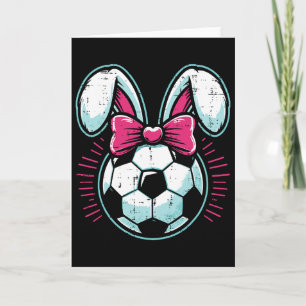 Cartão Páscoa Futebol Ll Orelhas de Coelho Laço Cute Meni