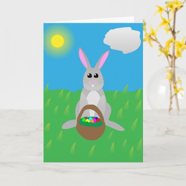 Cartão Páscoa Hoppy! (Flor Amarela)