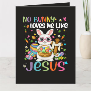 Cartão Páscoa Nenhum Coelho Me Ama Como Jesus Cristão