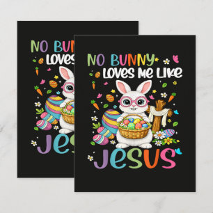 Cartão Páscoa Nenhum Coelho Me Ama Como Jesus Cristão