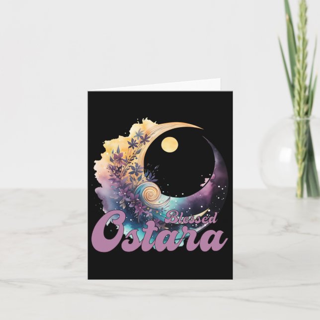 Cartão Páscoa Ostara Eostre Pagan Witchcraft (Frente)