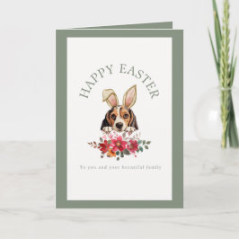 Cartão Páscoa Personalizável de Beagle