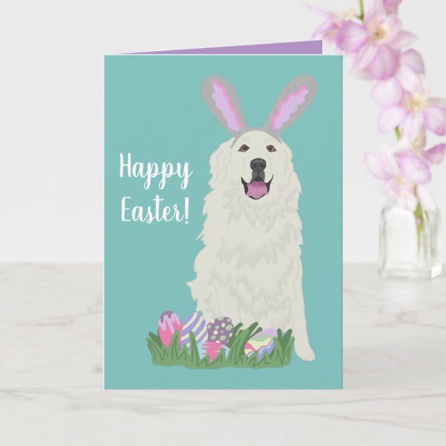 Cartão Páscoa Personalizável de Pirenéus de Excelente (Orquídea)
