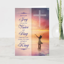 Cartão Páscoa Religiosa Cruz Isaiah 24:14