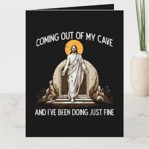 Cartão Páscoa Saindo da Minha Caverna Jesus