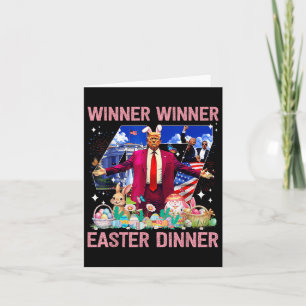 Cartão Páscoa vencedora Janta Trump Bunny Hunt Ovos Happy