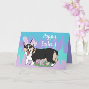 Cartão Páscoa Welsh Corgi