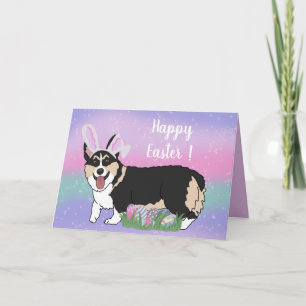 Cartão Páscoa Welsh Corgi Pup