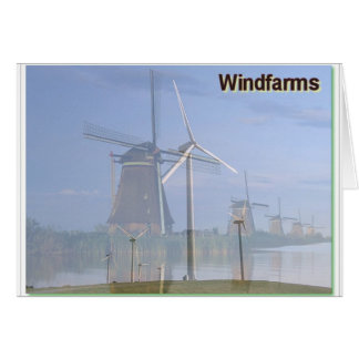 Cartão Passado e presente de Windfarms