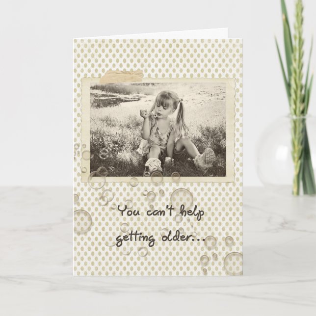 Cartão Passando o Aniversário Mais Velho (Frente)