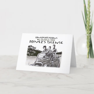 Cartão passando o teste de condução, felicitações