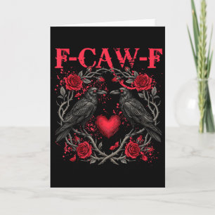 Cartão Passarinho Preto Engraçado F-caw-f Anti Dia dos Na