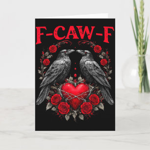 Cartão Passarinho Preto Engraçado F-caw-f Anti Dia dos Na