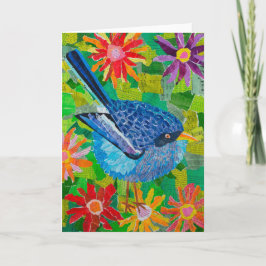 Cartão Pássaro azul