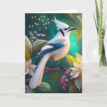 Pássaro Branca de Teal Wing Jay Fantasy