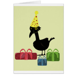 Cartão Pássaro com presentes