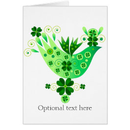 Cartão Pássaro da Sorte Irlandês