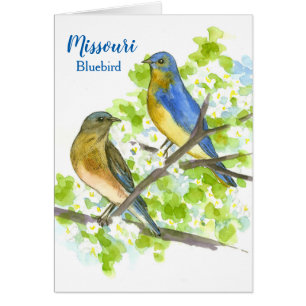 Cartão Pássaro de estado do vazio dos Bluebirds de