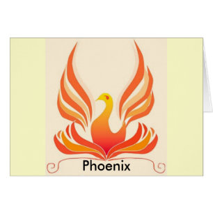 Cartão Pássaro de Phoenix