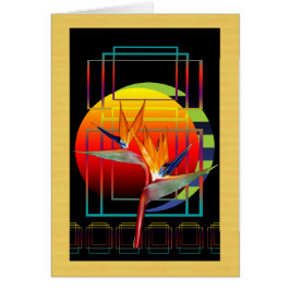 Cartão Pássaro do Strelitzia da flor de paraíso