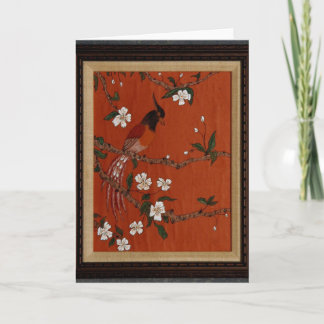 Cartão Pássaro em Ricepaper