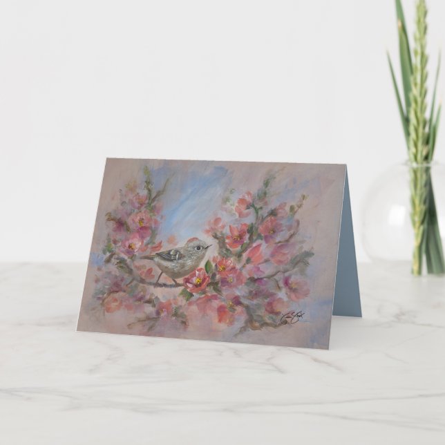 Cartão Pássaro Estrelinha Rubra (Frente)