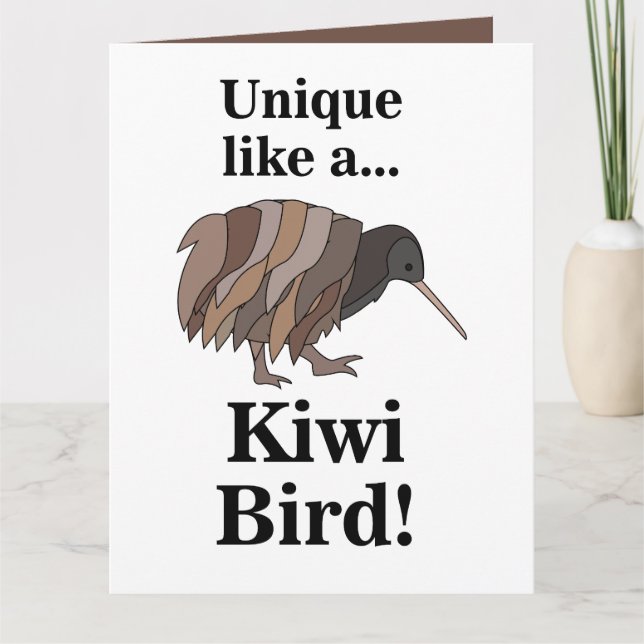 Cartão Passaro Kiwi (Frente)
