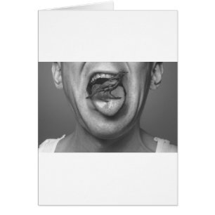 Cartão Pássaro na boca