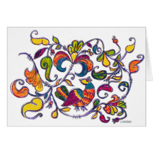 Cartão Pássaro norte da Rússia