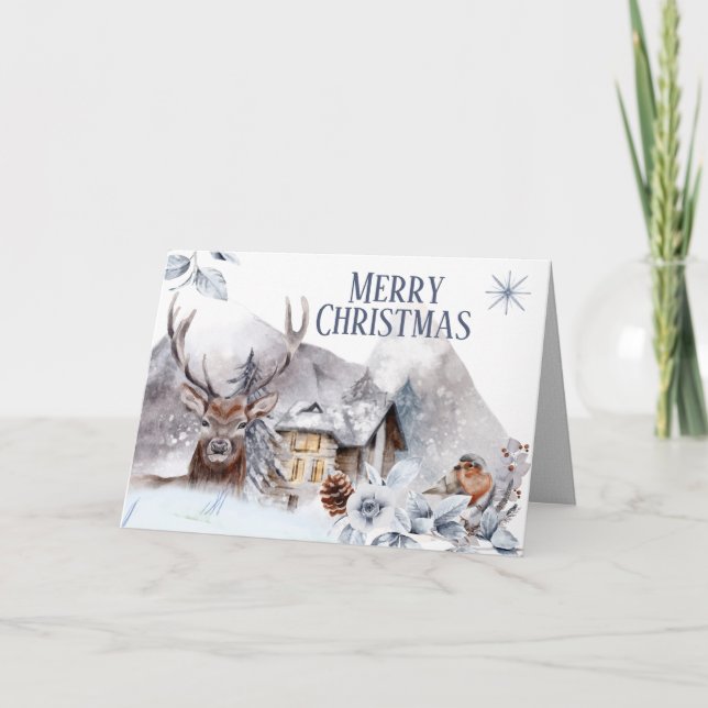 Cartão Pássaro pássaro ladrão de cabine da floresta de ne (Frente)