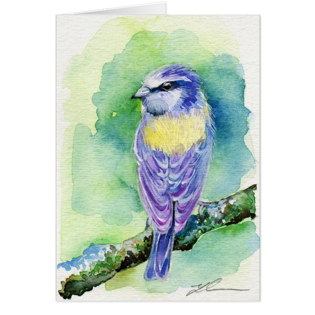 Cartão Pássaro Roxo (Frente)