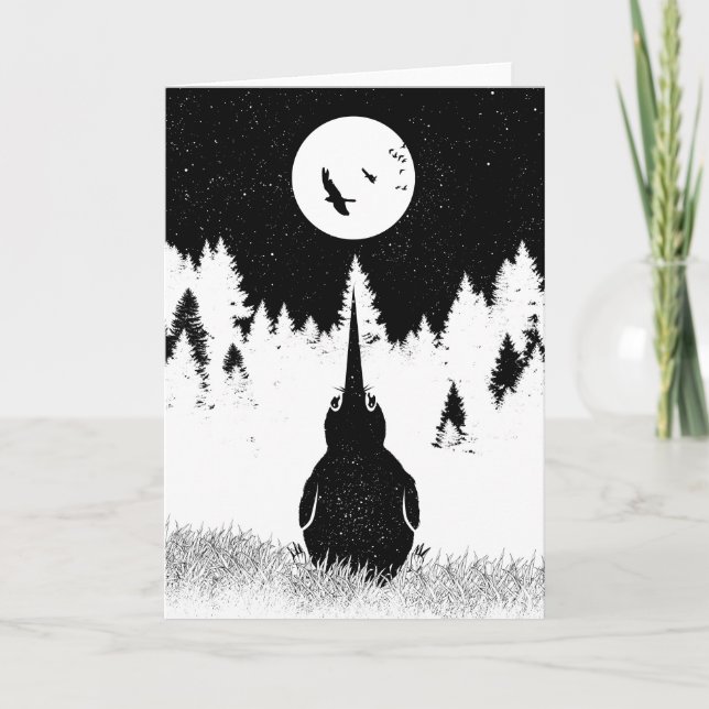 Cartão Pássaro Voador Kiwi (Frente)