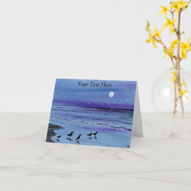 Cartão Pássaros (Flor Amarela)