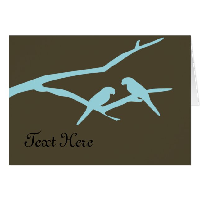 Cartão Pássaros azuis feitos sob encomenda (Frente Horizontal)