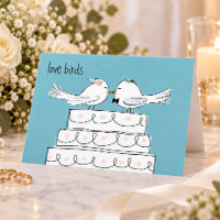 Pássaros de Amor Casamento Noiva e Noivo Parabéns