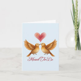 Cartão Pássaros de amor destinados a ser, coração, aniver