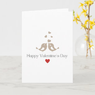 Cartão Pássaros de Amor Minimalista Dia dos Namorados Amo