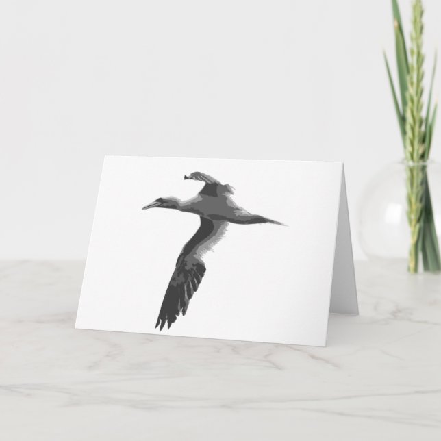 Cartão Pássaros de mar abstratos (Frente)