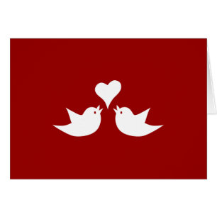 Cartão Pássaros do amor com coração que Wedding Enagement