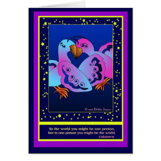 Cartão Pássaros do amor por Debbie Jensen