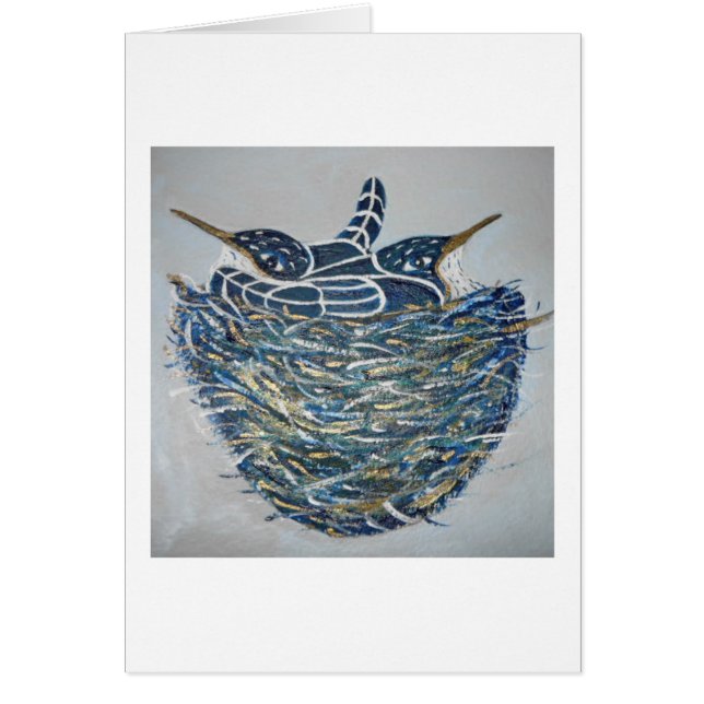 Cartão pássaros do assentamento (Frente)