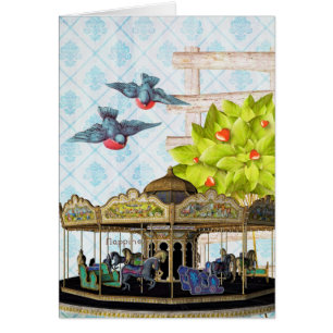 Cartão Pássaros do carrossel