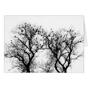 Cartão Pássaros do inverno