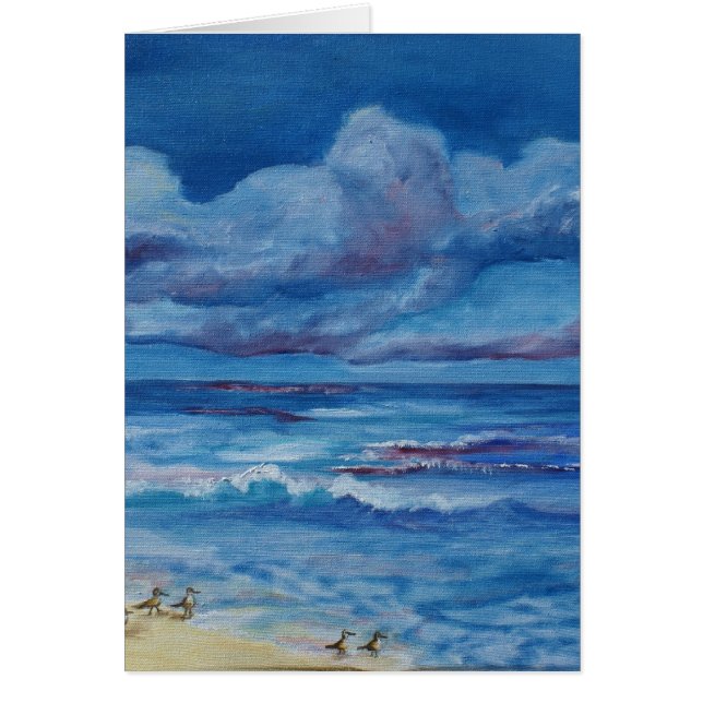 Cartão Pássaros do oceano (Frente)