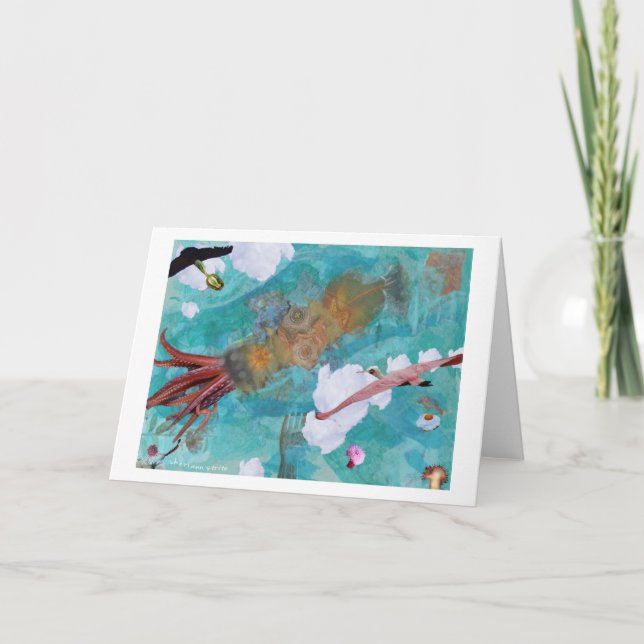 Cartão Pássaros em vôo (Frente)