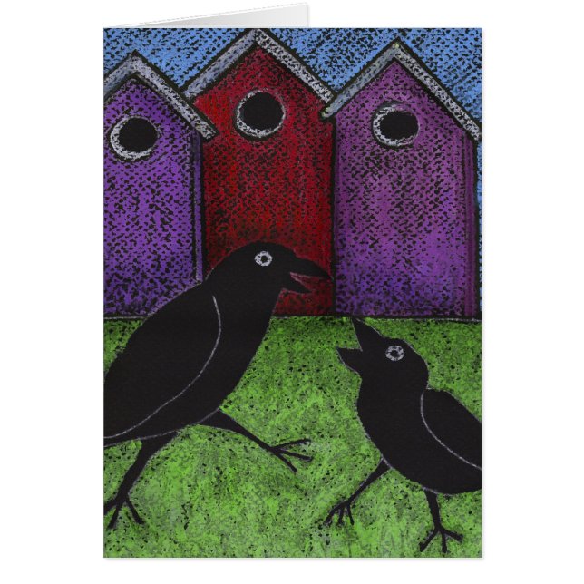 Cartão Pássaros Negros (Frente)