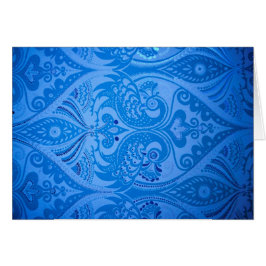 Cartão Pássaros Pavões Orientais Azuis